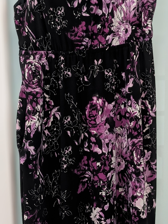 Northern Reflections Dresses & Skirts - Northern Reflections Black and Purple Floral Maxi Dress